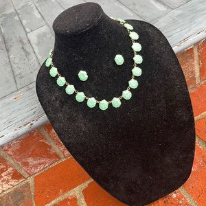 Mint Green MATCHING Necklace and Earrings